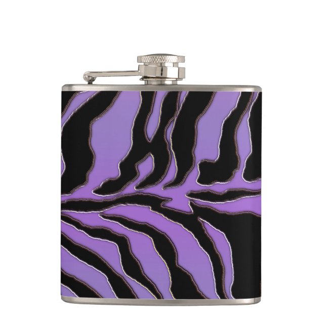 Petaca Frasco rayado del estampado de animales de la (Anverso)