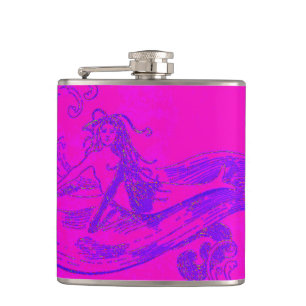 Petaca frasco rosado de la cadera de la sirena