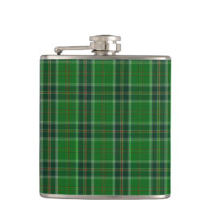 Petaca Frasco verde del tartán de Irlanda