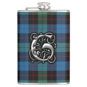 Petaca Frasco viejo de Escocia del tartán de Guthrie del