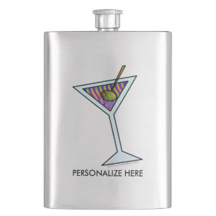 PETACA FRASCOS DE COCTEL - DISEÑO DE MARTINI