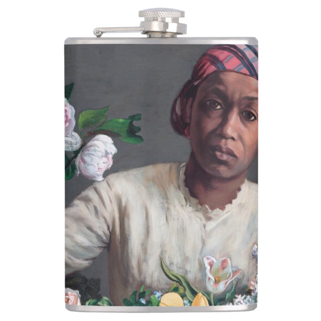 Petaca Frederic Bazille - Joven mujer con peonías (Anverso)