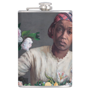 Petaca Frederic Bazille - Mujer joven con peonías