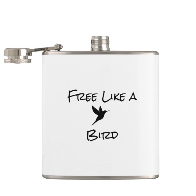 Petaca Free Like a Bird Vinyl Wrapl Flask (Abierto)