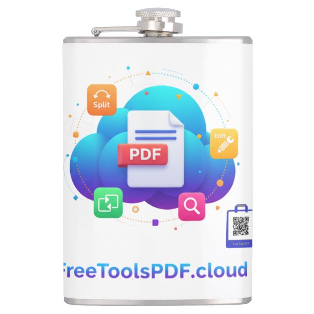 Petaca FreeToolsPDF – ¡Diversión Digital en tu Camiseta! (Anverso)