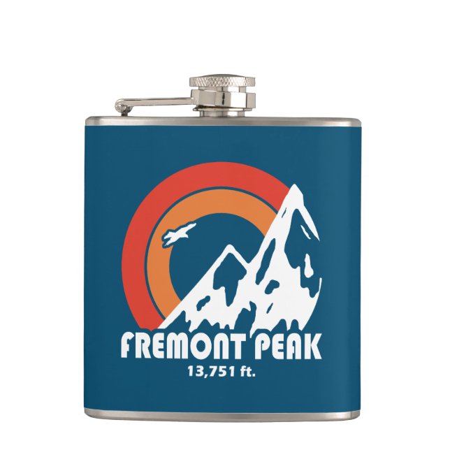 Petaca Fremont Peak Wyoming Sun Eagle (Anverso)