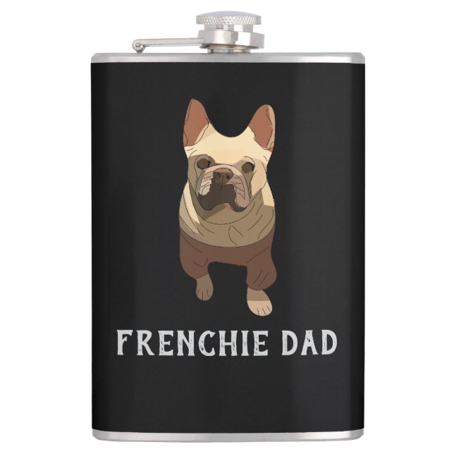 Petaca French Bulldog, Frenchie Dad (Anverso)