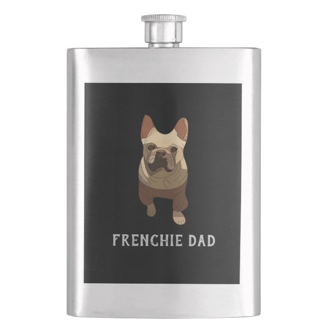 Petaca French Bulldog, Frenchie Dad (Anverso)