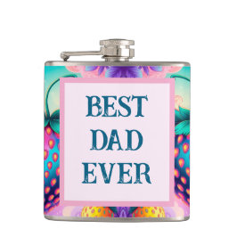 Petaca Fresa colorida con el mejor papá de la historia