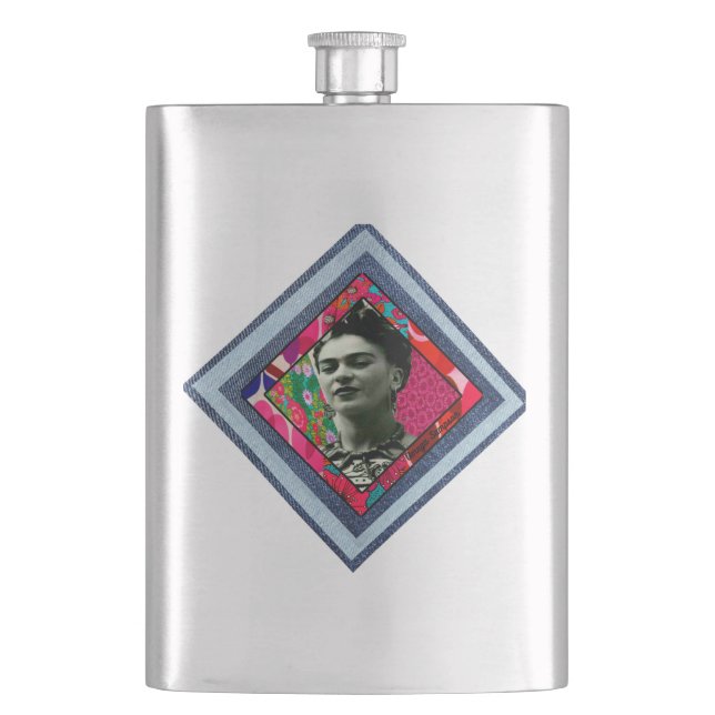 Petaca Frida Kahlo Retro Denim Diamond (Anverso)