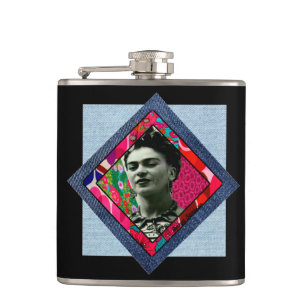 Petaca Frida Kahlo Retro Pink Denim