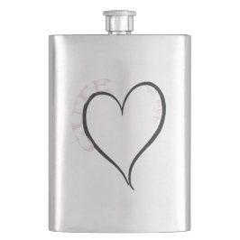 Petaca Fuente rosa de corazón negro curo pero psicópata