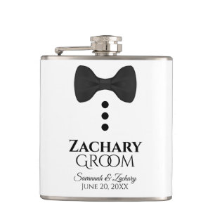 Petaca Fun Black Tie Tuxedo Groom Boda Flask