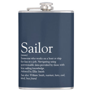 Petaca Fun Personalizado Sailor Definition Navy Blue
