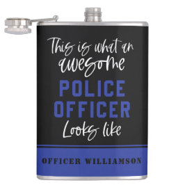 Petaca Funcionario de policía ingenioso policía