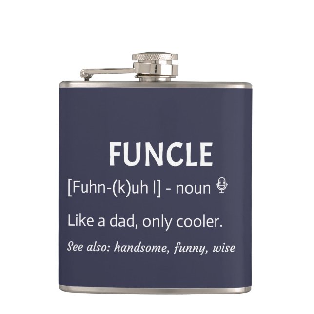 Petaca FUNCLE Uncle Gift Funny Chiste (Anverso)