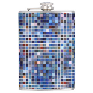 Petaca Funky Blue 'Bathroom Tiles' Pattern