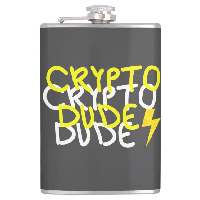 Petaca Funky Crypto Dude Energy Power Rótulo (Anverso)