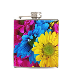 Petaca Funny Flask Flask Daisida color flor rosado
