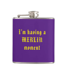 Funny mago Vinyl Wrapped Flask