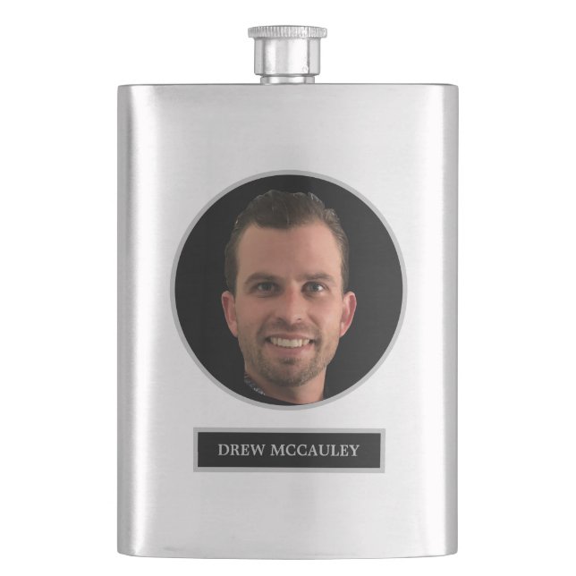 Petaca FUNNY Personalizado Face Photo Groomsman Gift (Anverso)