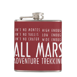 Petaca Funny Red White All Mars Trekking Adventure