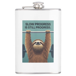 Petaca Funny Sloth Gym Motivation Poster - Slow Progress 