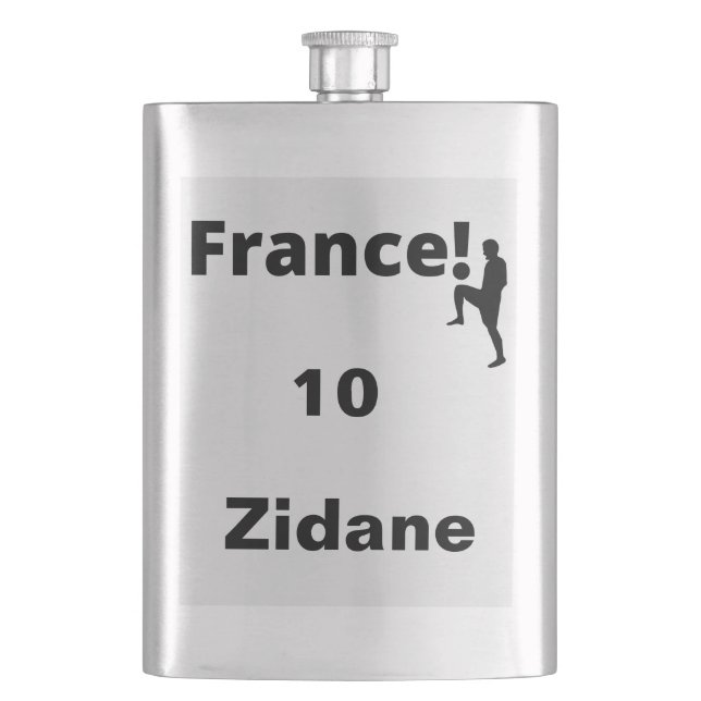 Petaca Fútbol Francia, personalizable (Anverso)