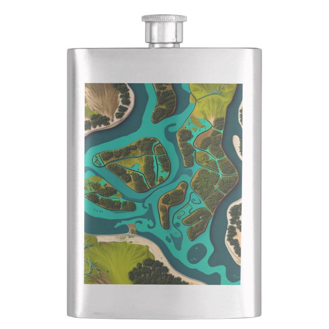 Petaca Futuristic Marshlands (Anverso)