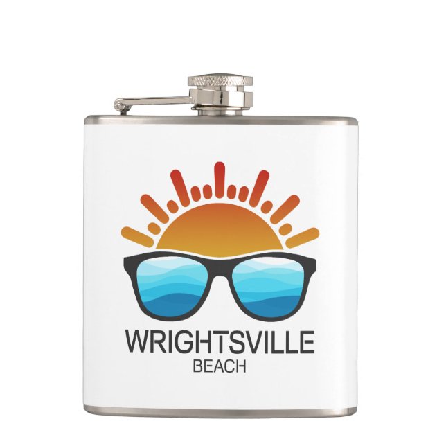 Petaca Gafas de sol de Wrightsville Beach North Carolina (Anverso)