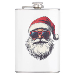 Petaca Gafas de sol retro cara de Santa Claus Cool Navida