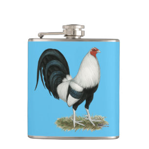 Petaca Gallero de ala de pato plateado