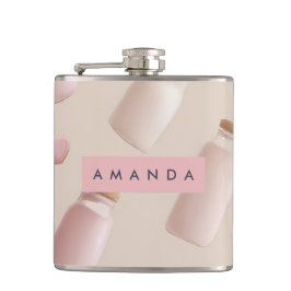 Petaca Galleta rosa y fresa personalizada