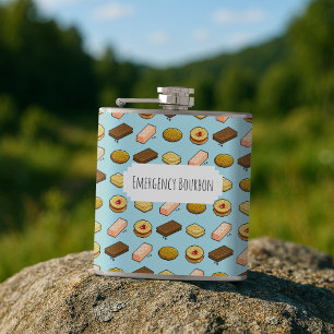 Petaca Galletas Adorables Agrega Tu Propio Texto Patrón d