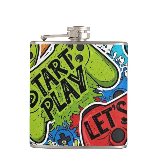 Petaca Gamer Pattern Flask (Anverso)