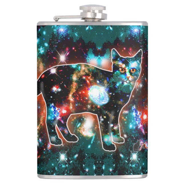 Petaca Gamma de gato cósmico (Anverso)