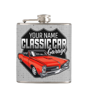 Petaca Garaje de coche clásico convertible personalizado