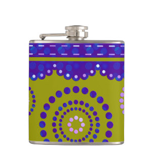 Petaca Garland ARTdeco azul violeta + tu color de fondo