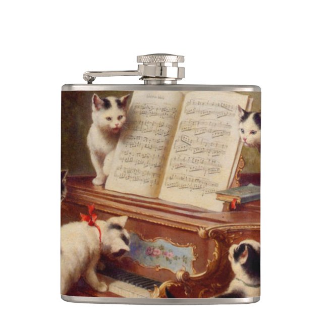 Petaca Gatitos y piano (Anverso)