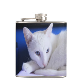 Petaca Gato Blanco Hermoso/Agrega la Foto de tu Mascota