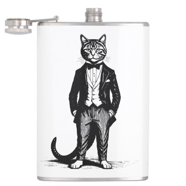 Petaca Gato clásico de Tuxedo (Abierto)