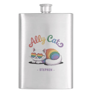 Petaca Gato de Ally - Orgullo Gay Blanco (2)