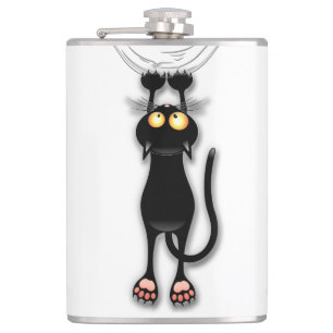 Petaca Gato divertido personaje rascando tela