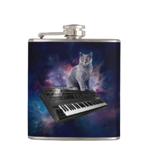 Petaca Gato en el sintetizador en el espacio
