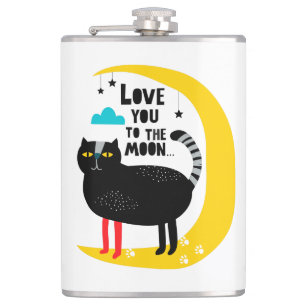 Petaca Gato en la luna