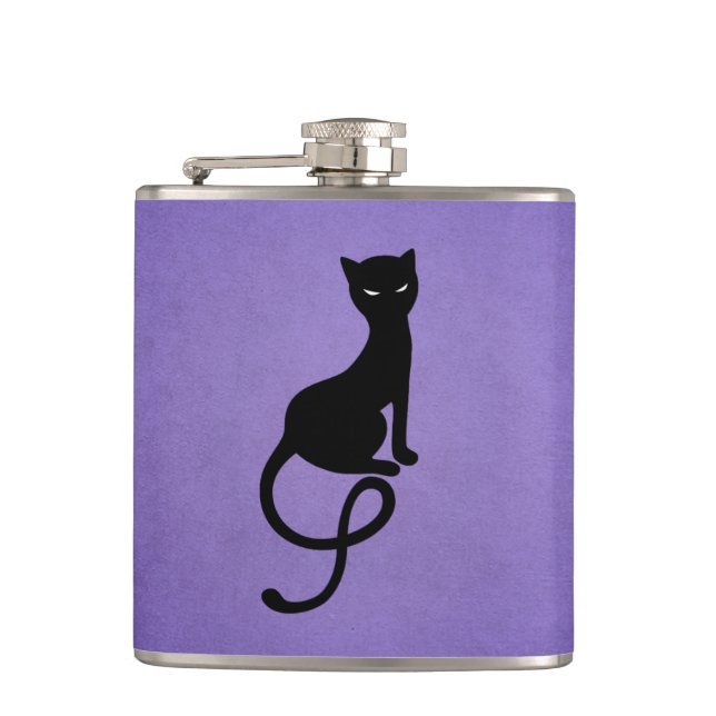 Petaca Gato gótico amante malvado Kitty Purple (Anverso)