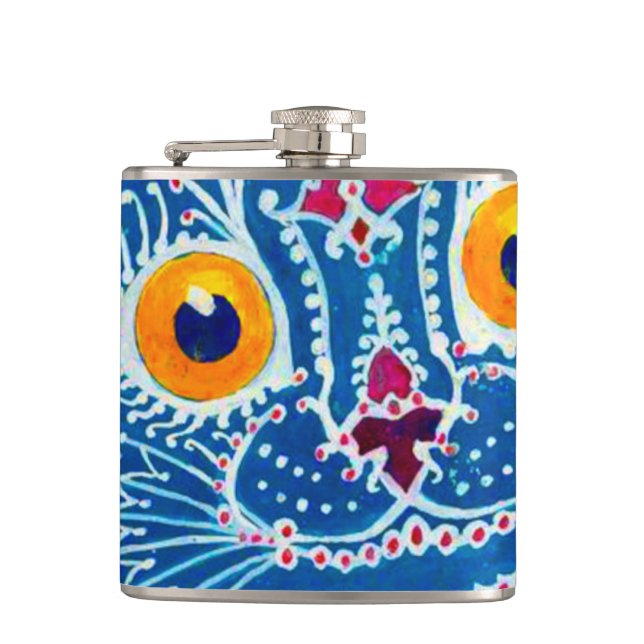 Petaca Gato gótico azul (Anverso)