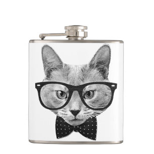 Petaca Gato hipster vintage