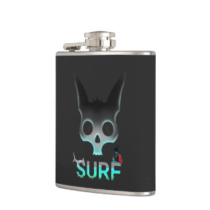 Petaca Gato Skull Graffiti Surf