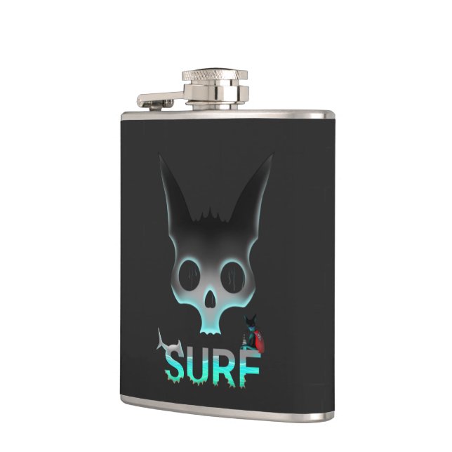 Petaca Gato Skull Graffiti Surf (Izquierda)